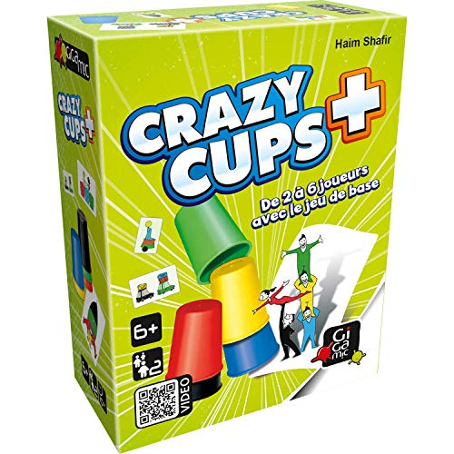 Gigamic- Jeu de Réflexe-Crazy Cups Plus, 6 ans to 99 ans, AM