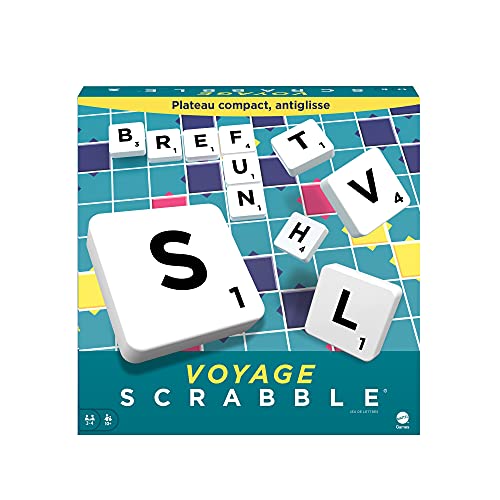 Mattel Games Scrabble Voyage, édition Miniature 20 x 20 cm, 