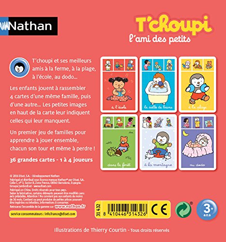 Nathan - Mon premier jeu de familles Tchoupi - Un jeu de car